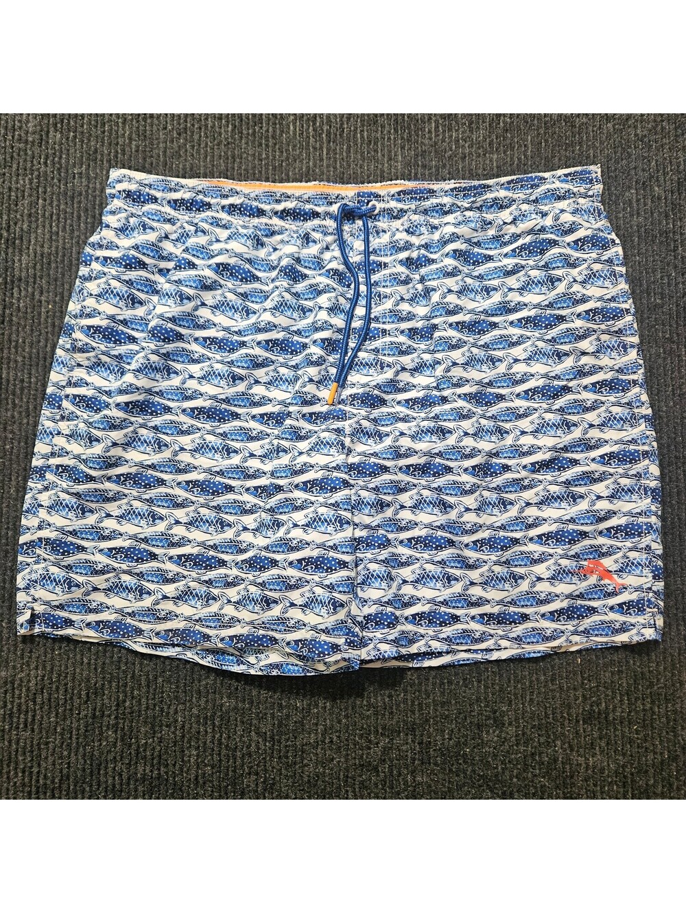 Tommy Bahama Men's Swim Trunks Blue Fish Pattern Size XL